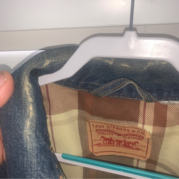 Vintage Flannel Lined Levi’s Jean Jacket Size XL - Picture 3 of 10